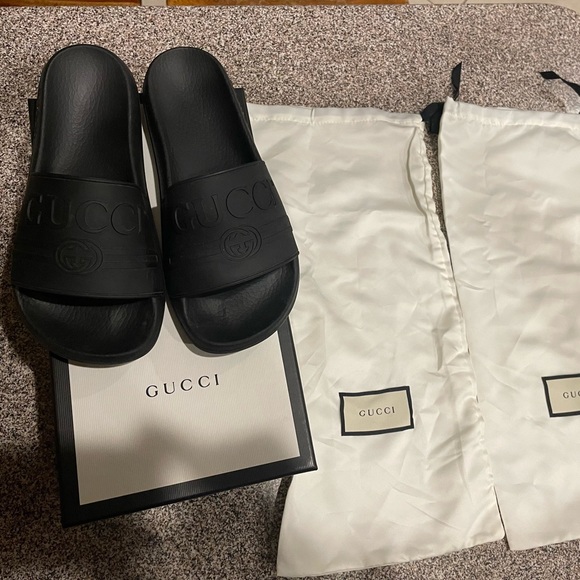 Gucci Shoes - Gucci Black Slide Sandals